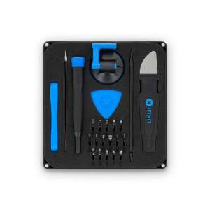 iFixit Essential Electronics Toolkit V2, 16 az 1-ben csavarhúzó készlet mágneses nyéllel, spudger, jimmy, nyitó eszköz, szívócsésze, csipesz és bittartóval - IFixit