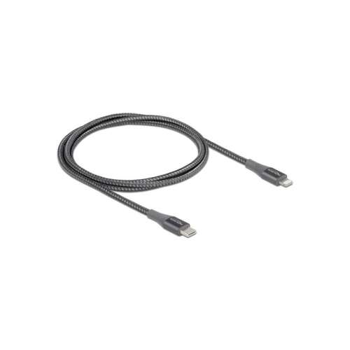 Delock 86631 1m USB-C auf Lightning Kabel, grau, MFi zertifiziert, für iPhone, iPad, iPod