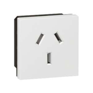 Legrand 572112 australischer Standard, Schraubklemme 15A weiß 2P+F Steckdose - Industrieanschlüsse