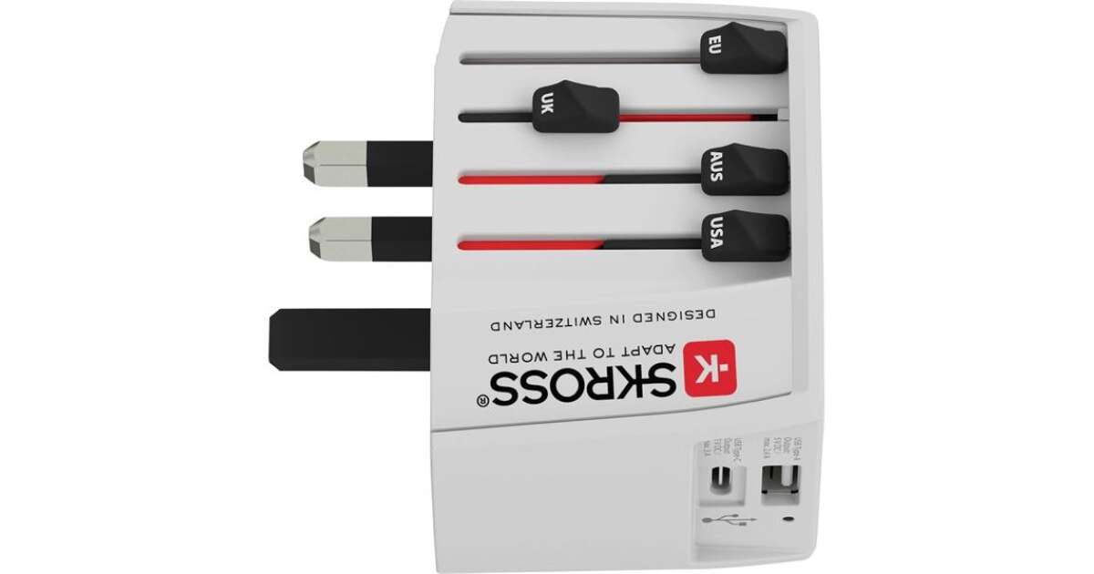 Skross MUVUSB-A-C Încărcător USB/Type-C cu intrare pentru încărcător Adaptor de călătorie mondial 107829154