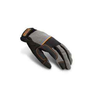 Handy 10257M M Arbeitshandschuhe, schwarz und grau mit orangefarbenen Akzenten, Größe M - Arbeitshandschuhe