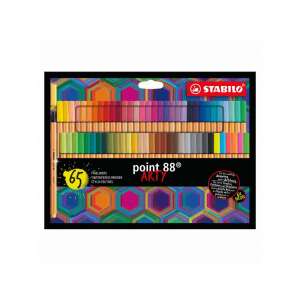 STABILO Point 88 ARTY 65-teiliges Filzstift-Set, ideal zum Zeichnen, Skizzieren und Ausmalen - Schulanfang, Schulmaterialien
