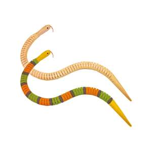 PlayBox Holzschlangen Spielzeug, 6er Pack, Bunt, Flexibel, Pädagogisch, Kinderspielzeug - Schaukelpferde, Schaukeltiere und Entwicklungsspiele für Kinder im Kindergartenalter