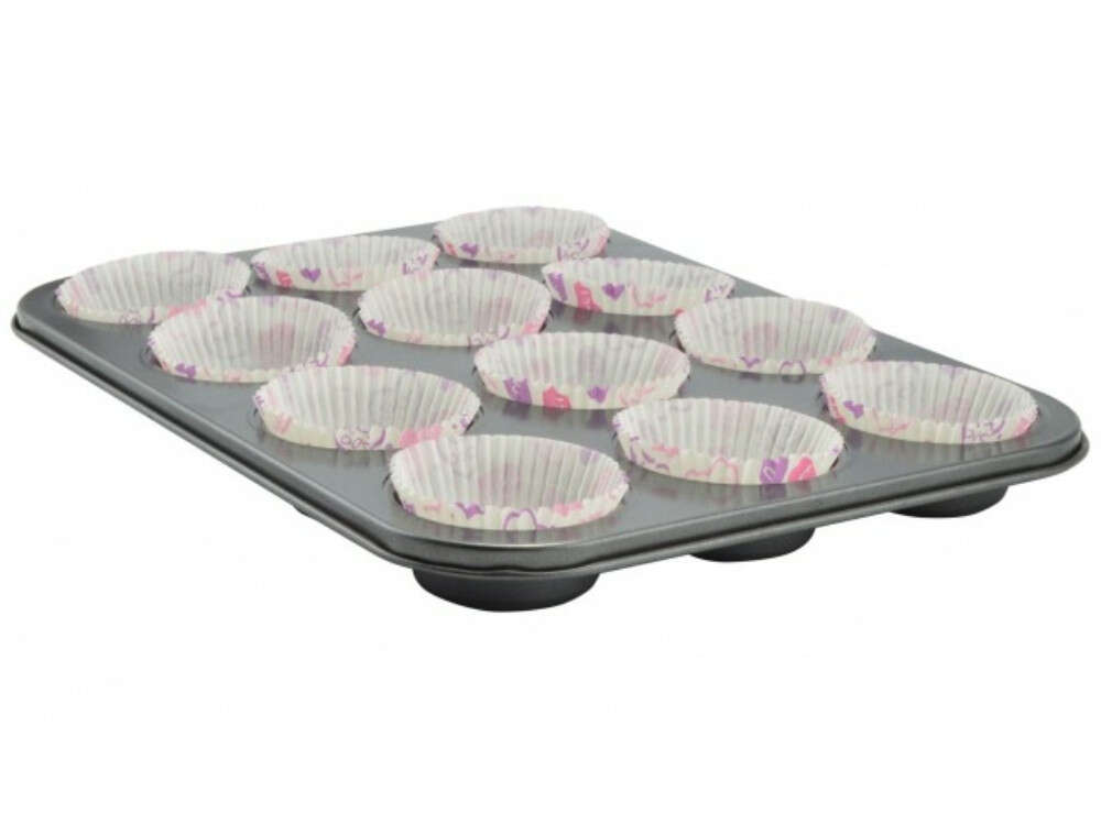 Muffinsütő tapadásmentes bevonattal 12 db-hoz