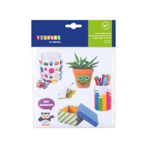 Playbox of Sweden kétoldalas ragasztólapok, 5 lap, 15x15cm, kézműveskedéshez, barkácsoláshoz és dekoráláshoz - Playbox