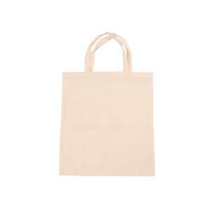 PlayBox vászontáska rövid füllel, 38x42cm, natúr szín, újrafelhasználható bevásárló táska, környezetbarát - Playbox