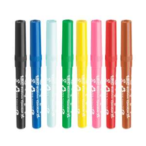 BIC Kids Visaclor XL mosható filctollak, 8 darabos, vegyes színek, gyerekeknek, nagy, vastag, könnyen fogható, tanárok által ajánlott - Filctoll