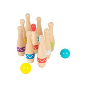 Small Foot - Bowlingspiel aus Holz mit Zick-Zack-Muster, 11-tlg. 107832652 - Schaukelpferde, Schaukeltiere und Entwicklungsspiele für Kinder im Kindergartenalter