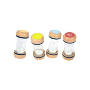 4 db fa homokóra készlet, 1, 3, 10 és 30 perces - Fejlesztő játék ovisoknak