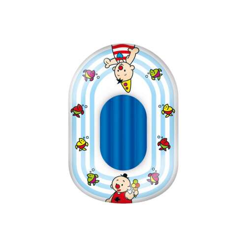 Bumba aufblasbares Schlauchboot für Kinder, 110 x 60 cm, blau und weiß, mit Bumba Figur