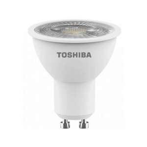 LED lámpa , égő , szpot , GU10 foglalat , 7 Watt , 36° , meleg fehér , dimmelhető , TOSHIBA , 5 év garancia