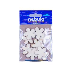 Nebulo Kreative Dekor Spanplatte Mini Blumen, 10er Pack - Holzbeschriftungen & Dekoelemente