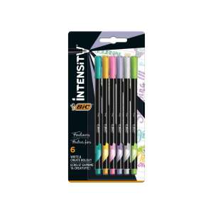 Zestaw pisaków BIC Intensity, 6 sztuk, kolory pastelowe - Narzędzie do rysowania