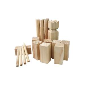 Set de joc Kubb, piese din lemn, joc în aer liber - Jocuri de îndemânare în aer liber