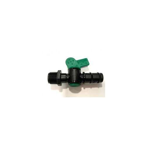 KM 1/2 inch PP ball valve with green handle, for connecting garden hoses