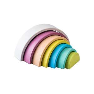 Jucărie de stivuire din lemn cu arc, 7 culori, curcubeu pastel, jucărie cu arc din lemn, jucărie cu arc curcubeu, jucărie de stivuire pentru bebeluși, jucărie de stivuire pentru bebeluși, jucărie curcubeu pentru copii mici, jucărie de stivuire pentru copii mici - Premergatoare, Premergatoare și Jocuri de dezvoltare pentru copii mici