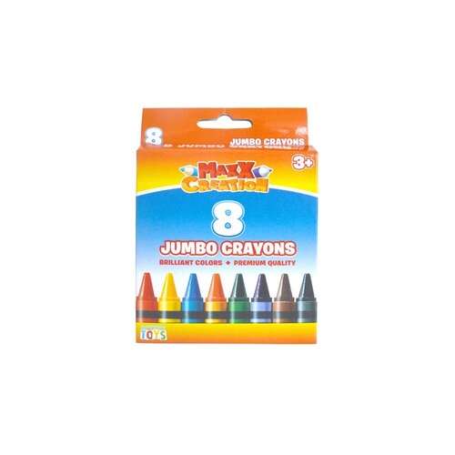Maxx Creation Creioane Jumbo 8 pachete, 8 culori, pentru copii, desen, colorat, materiale de artă