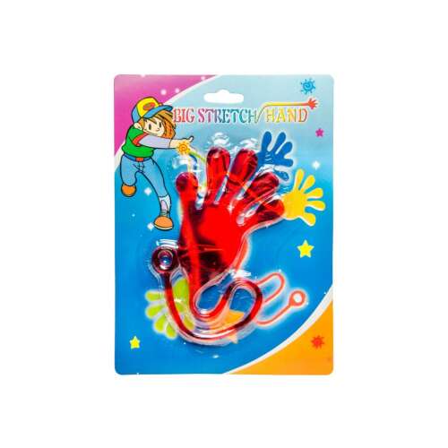 Nagy Nyúlós Kéz, nyújtható játék, piros, szórakozás gyerekeknek, parti ajándék, vicces ajándék