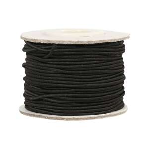 Elasztikus gimiszalag tekercs, fekete - 25 m 107833387 - Nähsets