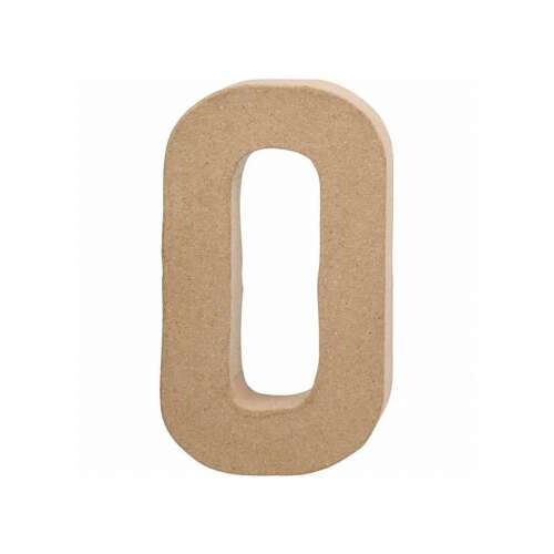 Natürliche Pappmaché-Buchstabe O, Dekorationsbuchstabe für Bastel- und DIY-Projekte