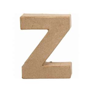 Natürlicher Papiermaché-Buchstabe Z, kleine Größe, zum Basteln und Dekorieren - Dekorative Buchstaben