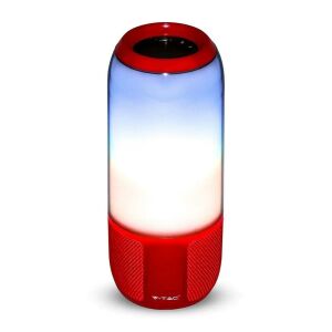 Lampa LED V-TAC z głośnikiem Bluetooth, przenośna ze światłem zmieniającym kolory - Głośnik Bluetooth