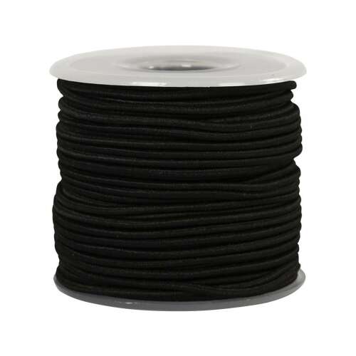 Schwarzes elastisches Band, 25 Meter Rolle