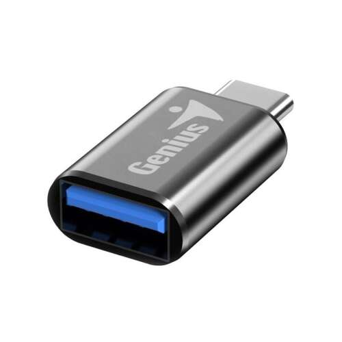 Adapter Genius ACC-C2A USB-C do USB A, szary, do podłączania urządzeń USB-A do portów USB-C