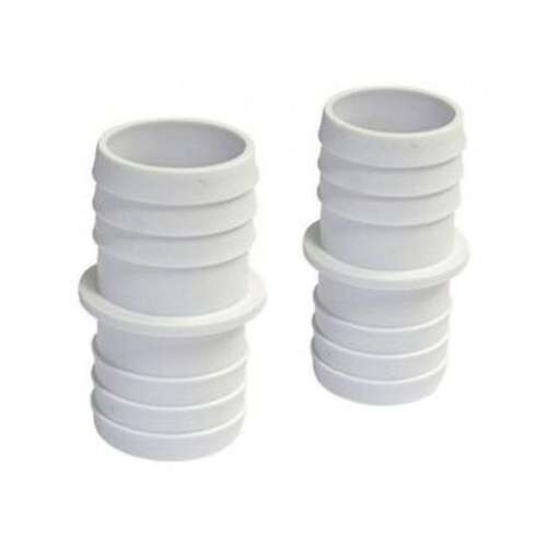 2 db 38 mm-es tömlőcsatlakozó medencéhez, fehér műanyag