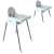 Two Pepita 2in1 fix high chairs with removable tray, white