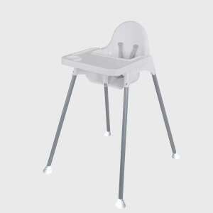 Pepita 2в1 фиксиран висок стол с подвижна табла #бял