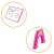 Pepita XXL drawing board and table leg detail, pink kids art supplies