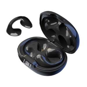 ZEEVOS wireless earphones, black, in charging case, with ear hooks - Headphone and Bluetooth Speaker