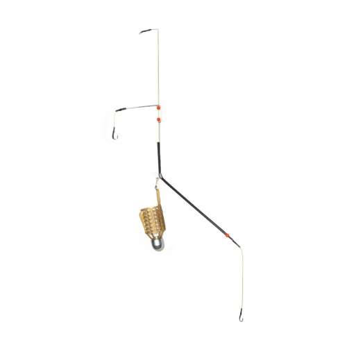 Rybársky set na kapra a karasa s dvoma háčikmi a kŕmidlom 40g