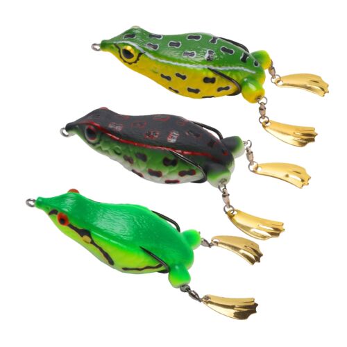 3 pcs FishEdge Lure Set, Frog for Predator Fishing, Realistic Design, 3D Eyes, Metal Legs 360° Rotation, Length 12 cm, 25 grams 131626658