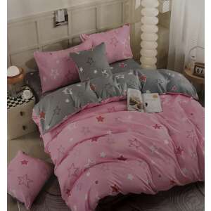 Rózsaszín és szürke csillagos ágynemű szett, 7 részes - Ágynemű - ifjúsági és felnőtt
