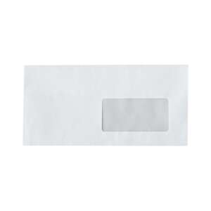 Fehér ablakos boríték, Bluering® LC6/5, 45x90mm, 114x229mm, jobb ablak - Boríték