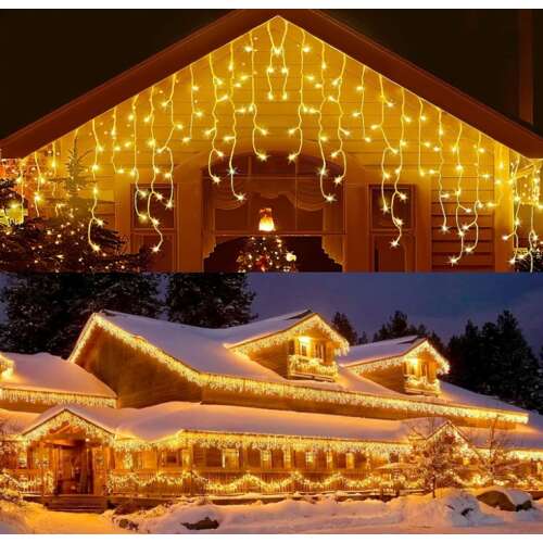 Pepita În aer liber / interior push-fit icicle șir de lumină 500LED 27M #alb cald 108606225