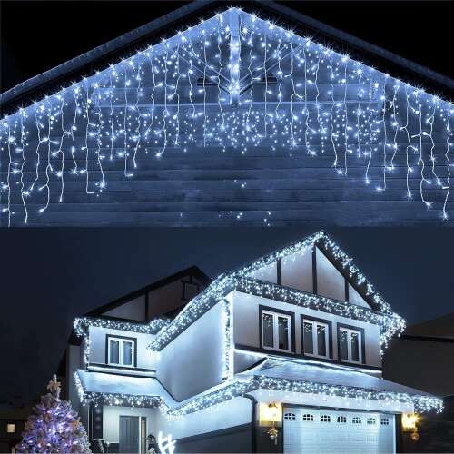 Pepita Outdoor/Indoor push-fit icicle light string 500LED 27M #cool white