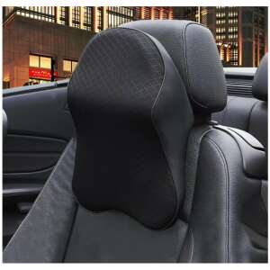 Fekete memóriahabos autós nyakpárna fejtámla támogatáshoz - Nyakpárna