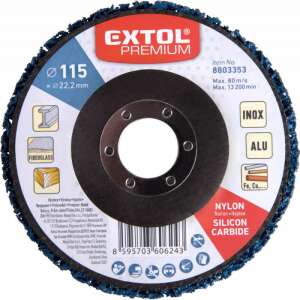 EXTOL PREMIUM Schleifscheibe für Winkelschleifer (Lamellenscheibe), 115mm, 14 mm Dicke, Glasfaserträger, Nylon und Siliziumkarbid 107847891 - Zubehör für Schleifmaschinen