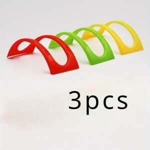 3er Pack Taco-Halter, rot, gelb, grün, Taco-Ständer, Taco-Gestell, Taco-Schalenhalter, Taco-Ständer, Taco-Halter für Party, Taco-Halter für Picknick, Taco-Halter für Camping - Küchenaccessories