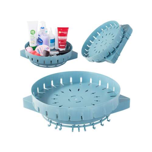 Forgó fürdőszobai és konyhai szervező polc piperecikkekkel