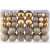 Pepita 100-teiliges goldfarbener Christbaumschmuck-Set mit verschiedenen Oberflächen: matt, glitzernd, glänzend und spitz