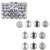 Pepita 100 piece silver Christmas ornament set, assorted sizes and finishes