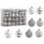 Silver Christmas baubles set by Pepita, 100 pieces