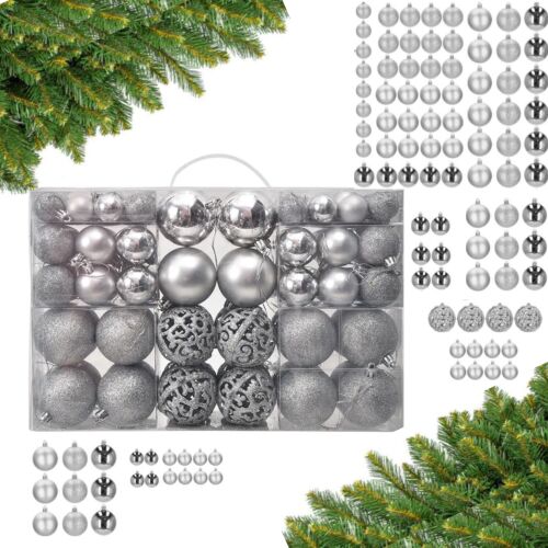 Pepita 100-piece silver Christmas ornament set