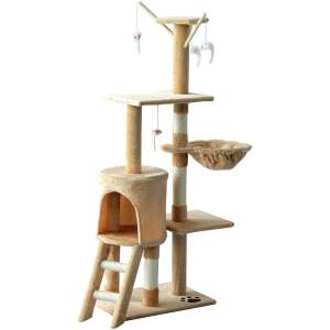 Pepita XL 5-stöckiger Katzenspielplatz und Kratzbaum, beige - Viehzucht