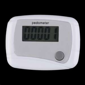 White pedometer with digital display showing 00001, pedometer text on top - Other Measuring Tool