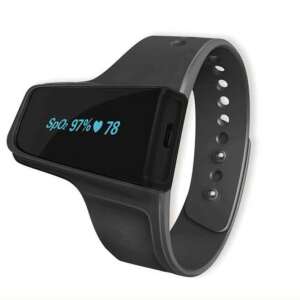 Viatom Checkme O2 Max alvási apnoe okosóra, fekete, SpO2 és pulzus kijelzéssel - Testelemző készülék